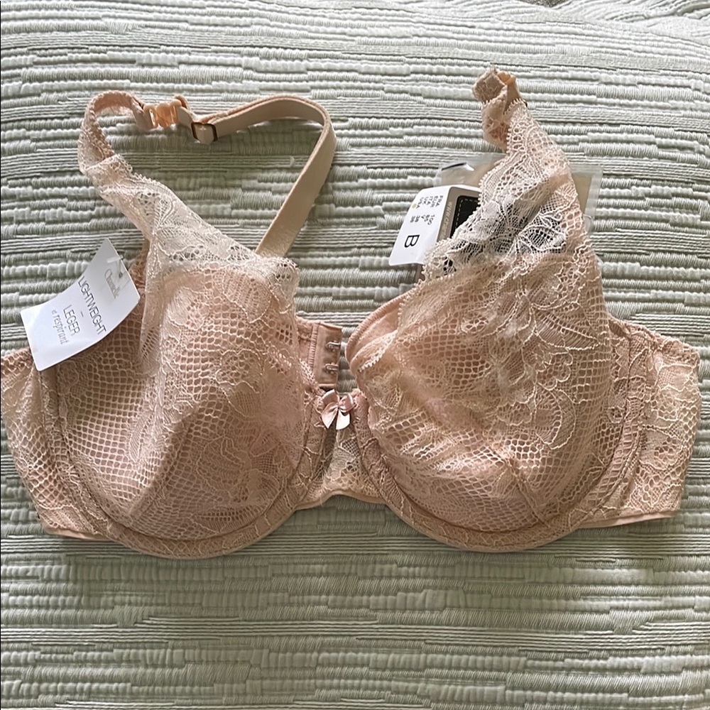 Chantelle Nude Lace Underwire Bra NWT 38 B lot of 2
